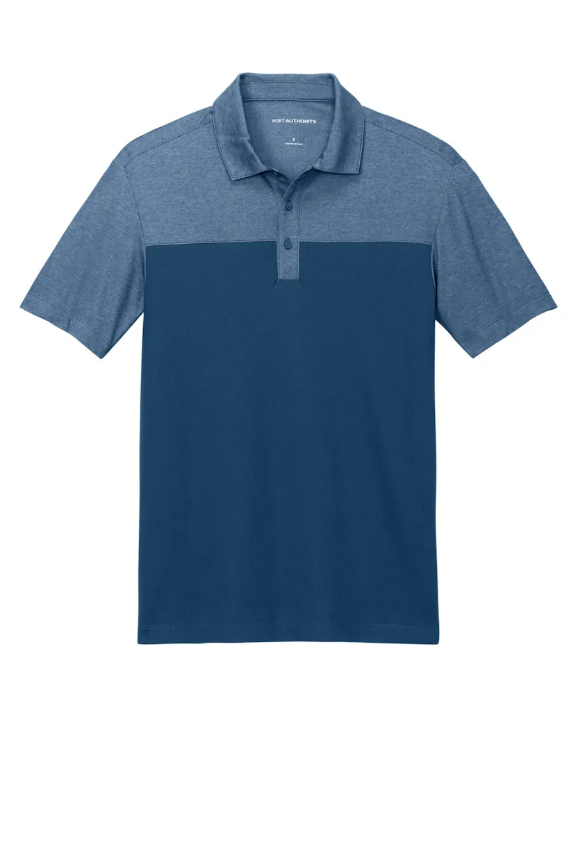 Port Authority K831 Fine Pique Blend Blocked Polo