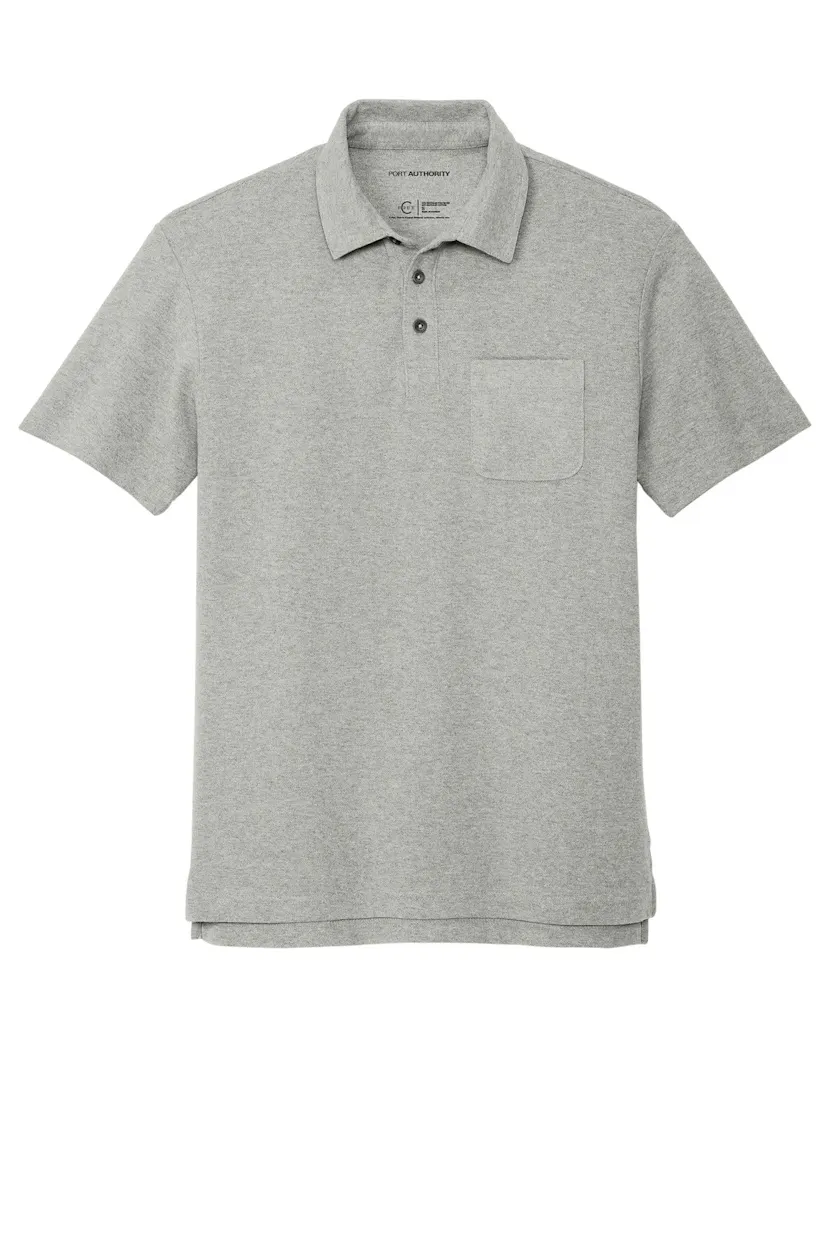 Port Authority K868 C-FREE Cotton Blend Pique Pocket Polo