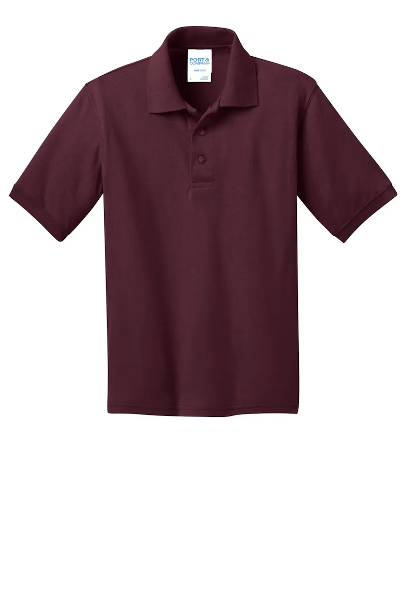 Port & Co KP55Y Youth Core Blend Jersey Knit Polo