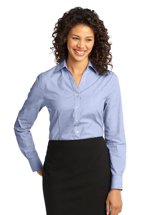 Port Authority L640 Women's Crosshatch Easy Care Shirt