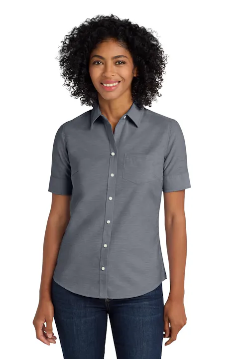 Port Authority L659 Women's Short Sleeve SuperPro Oxford Shirt