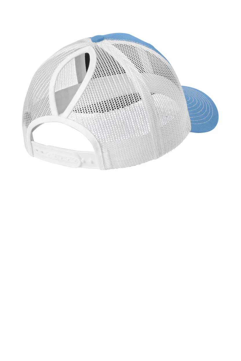 Port Authority LC401 Snapback Ponytail Trucker Cap