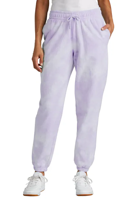 Port & Co LPC140P Women's Beach Wash Cloud Tie-Dye Sweatpant