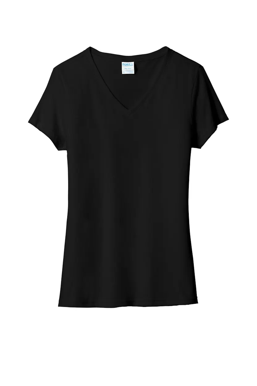 Port & Co LPC330V Women's Tri-Blend V-Neck Tee