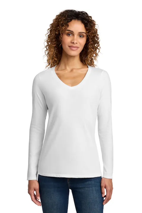 Port & Co LPC450VLS Women's Long Sleeve Fan Favorite V-Neck Tee