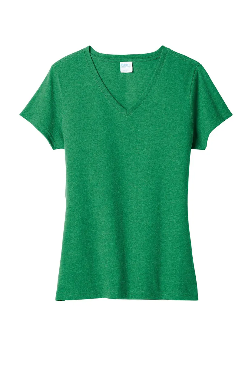 Port & Co LPC455V Women's Fan Favorite Blend V-Neck Tee