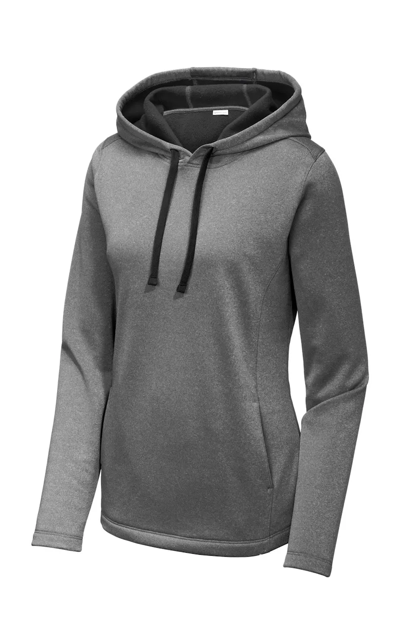 Sport-Tek LST264 Women's PosiCharge  Sport-Wick  Heather Fleece Hooded Pullover