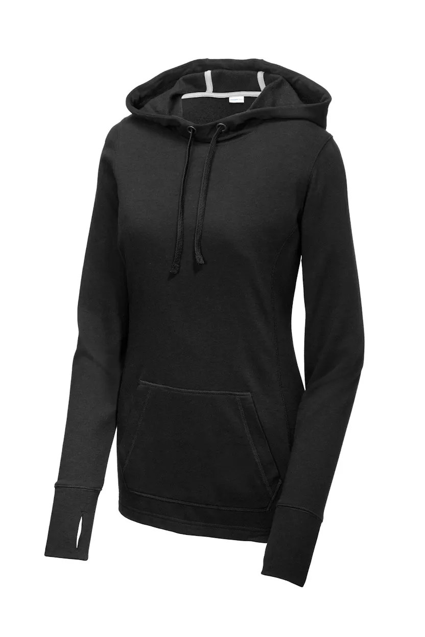 Sport-Tek LST296 Women's PosiCharge  Tri-Blend Wicking Fleece Hooded Pullover