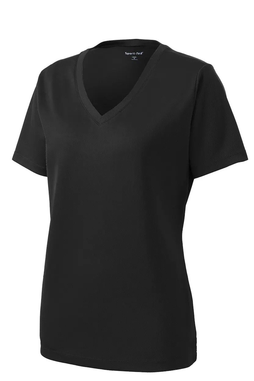 Sport-Tek LST340 Women's PosiCharge RacerMesh V-Neck Tee