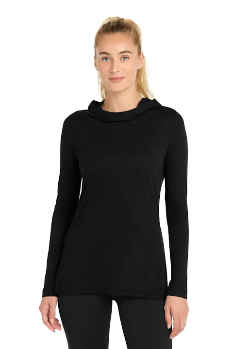 Sport-Tek LST406 Women's PosiCharge  Tri-Blend Wicking Long Sleeve Hoodie