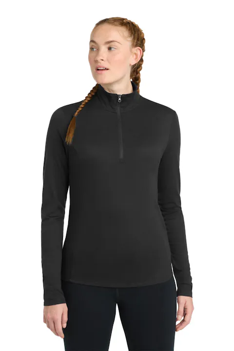 Sport-Tek LST407 Women's PosiCharge  Tri-Blend Wicking 1/4-Zip Pullover