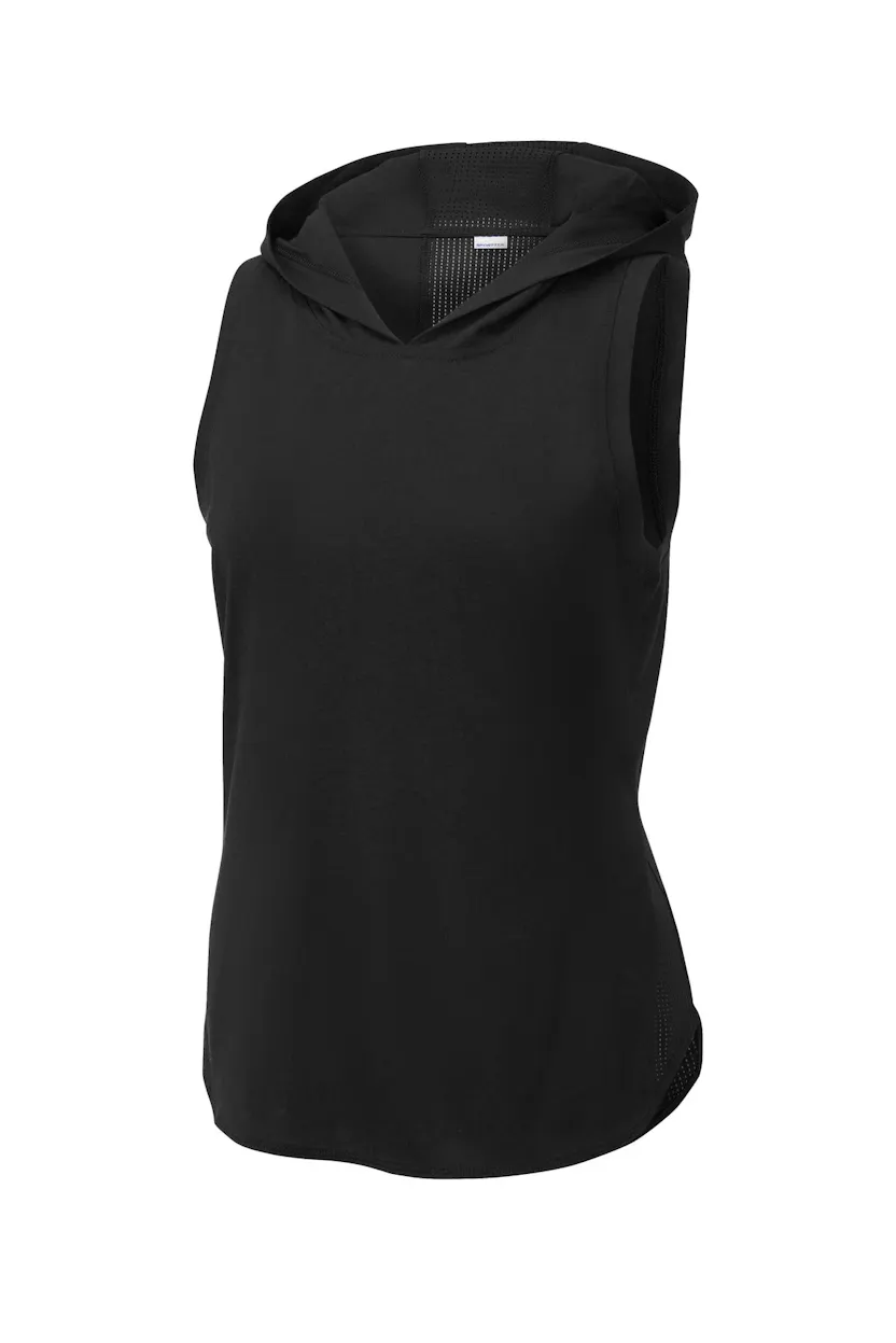 Sport-Tek LST410 Women's PosiCharge  Tri-Blend Wicking Draft Hoodie Tank