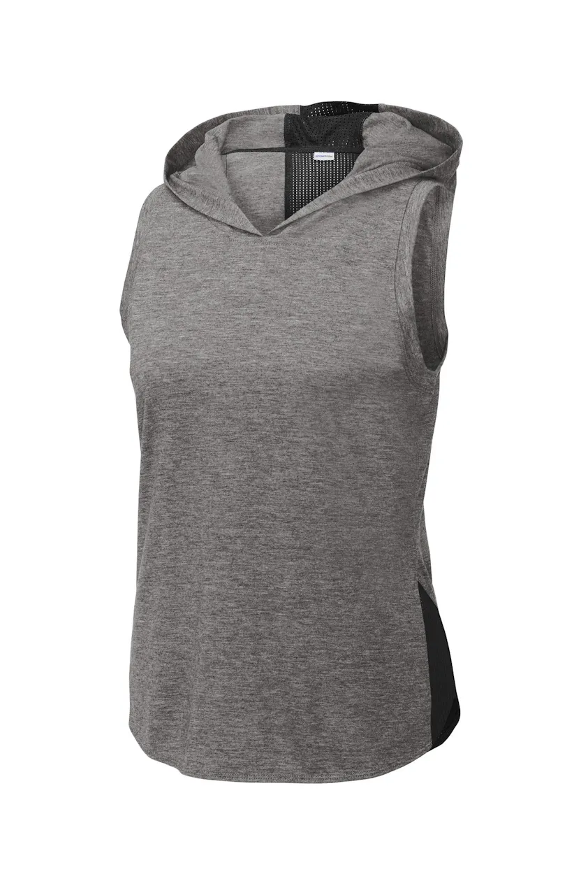Sport-Tek LST410 Women's PosiCharge  Tri-Blend Wicking Draft Hoodie Tank