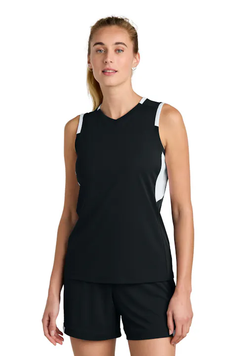 Sport-Tek LST441 Women's Club Sleeveless V-Neck