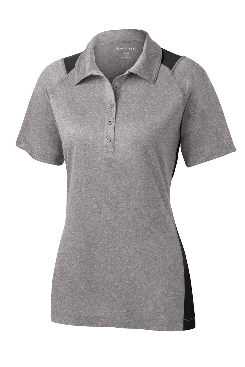 Sport-Tek LST665 Women's Heather Colorblock Contender Polo