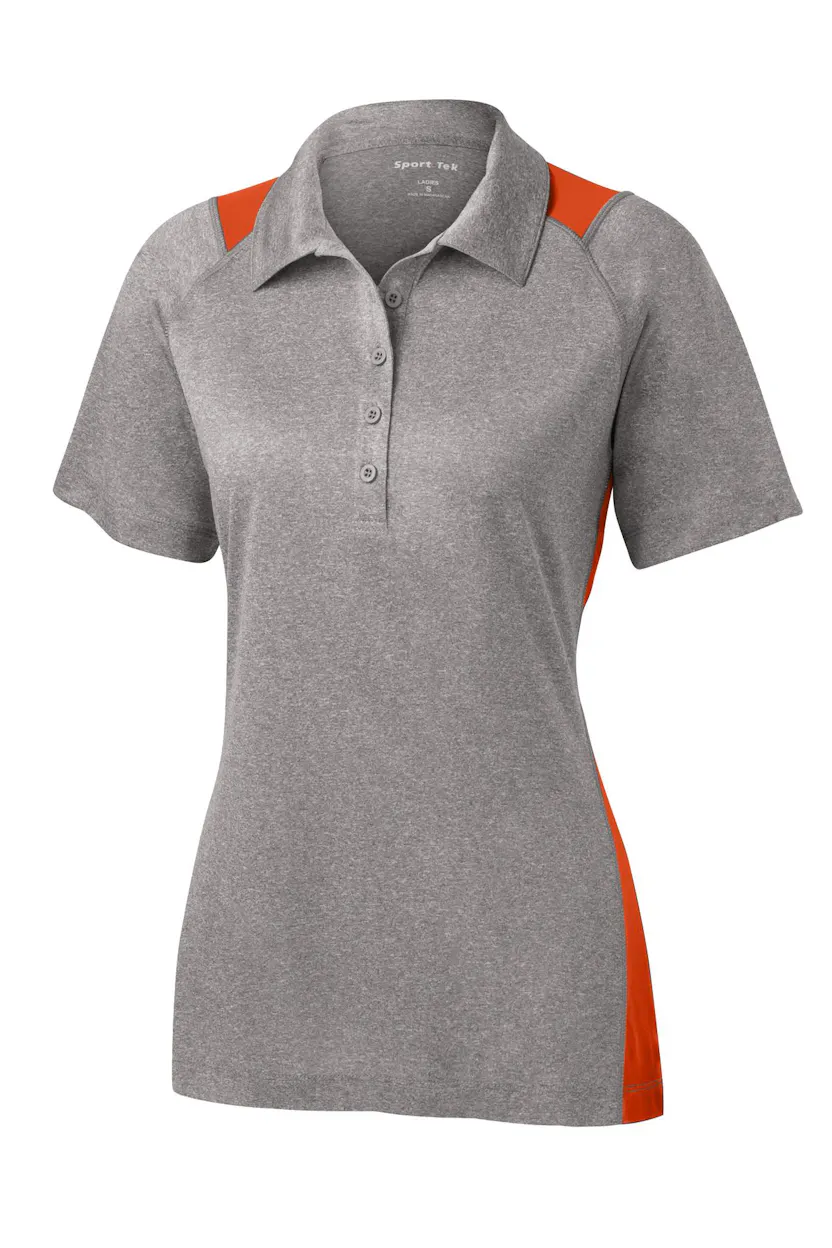 Sport-Tek LST665 Women's Heather Colorblock Contender Polo