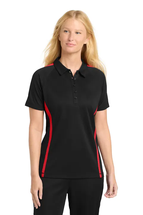 Sport-Tek LST685 Women's PosiCharge Micro-Mesh Colorblock Polo