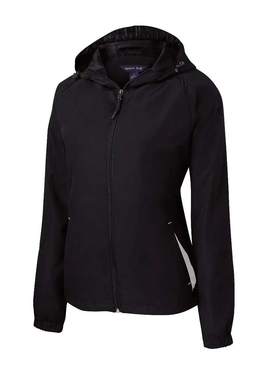 Sport-Tek LST76 Women's Colorblock Hooded Raglan Jacket