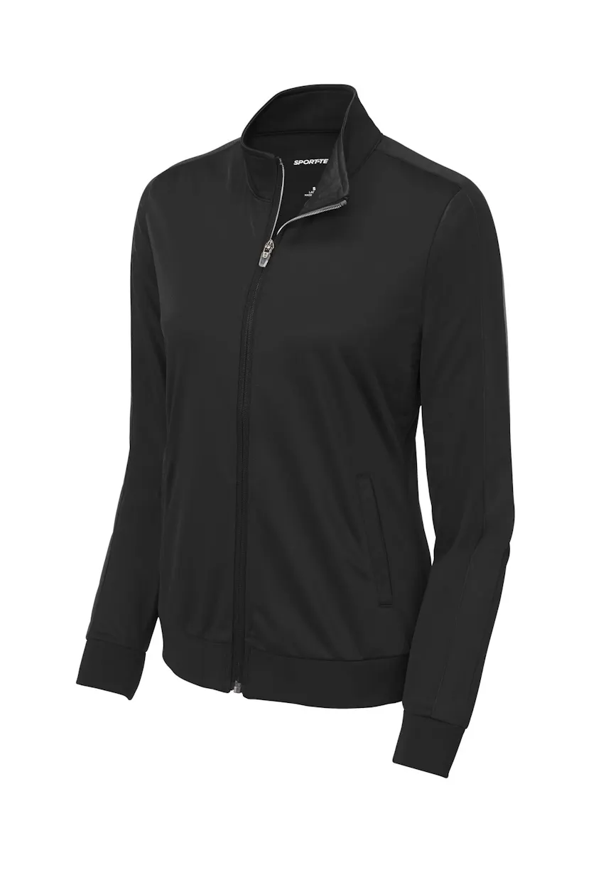Sport-Tek LST94 Ladies Tricot Sleeve Stripe Track Jacket