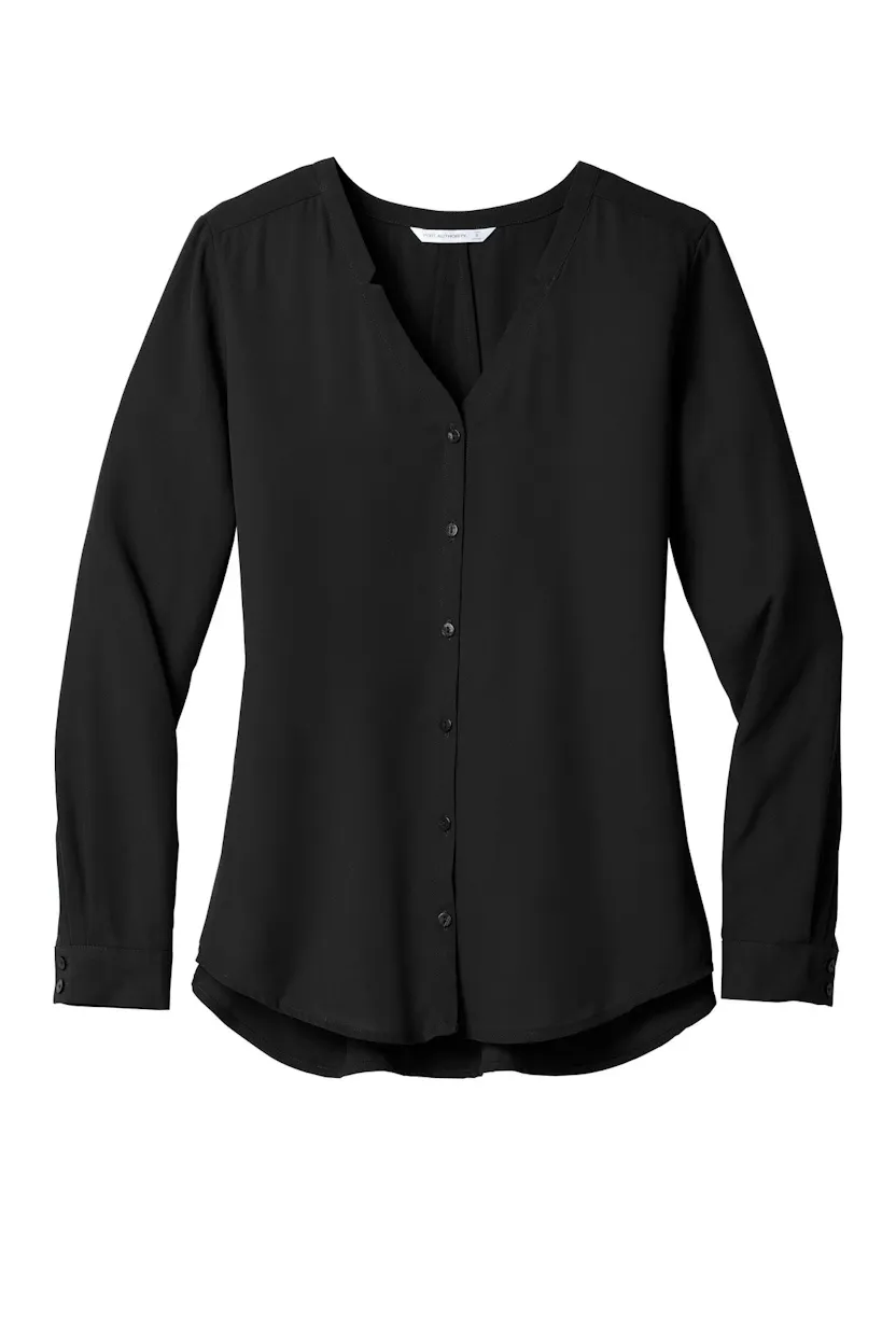 Port Authority LW700 Women's Long Sleeve Button-Front Blouse