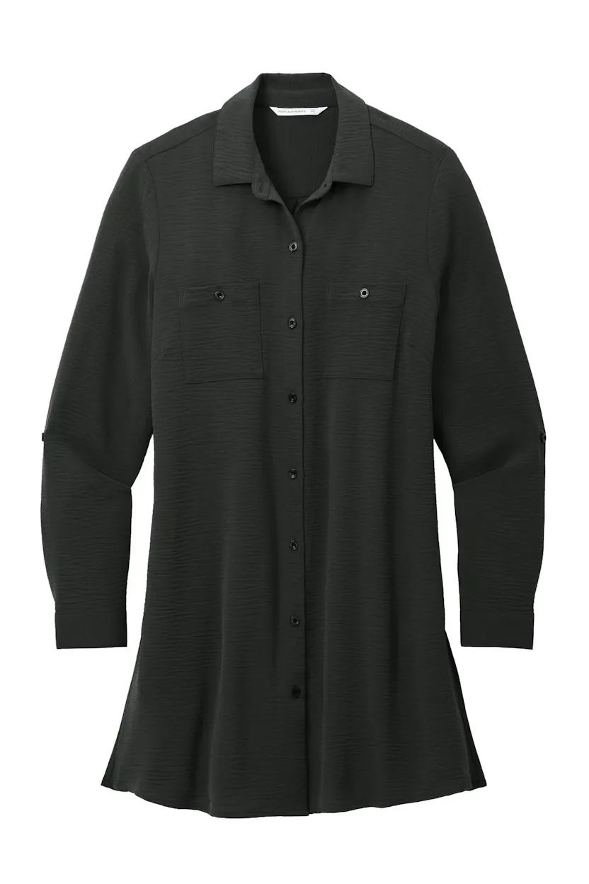 Port Authority LW715 Women's Textured Crepe Long Tunic