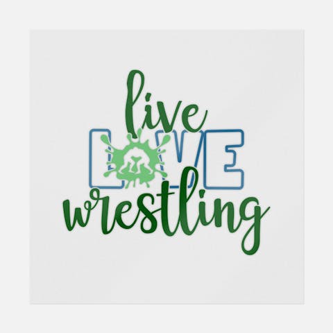 Live Love Wrestling Typography