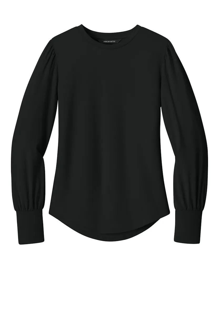 Mercer+Mettle MM1019 Women's Stretch Jersey Long Sleeve Blouson Top