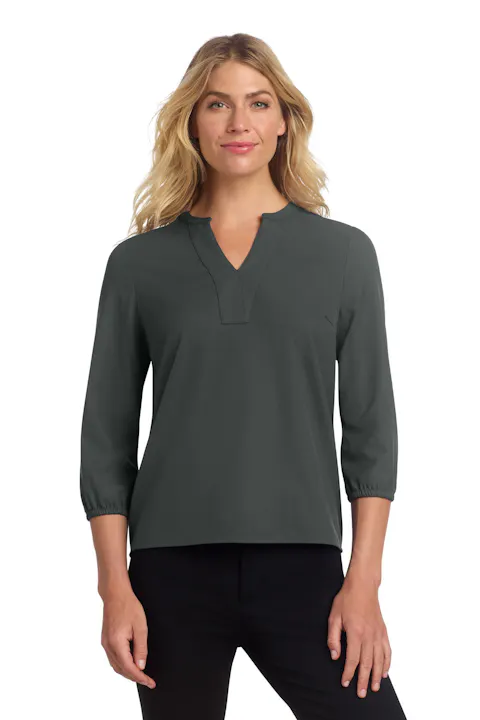 Mercer+Mettle MM2011 Women's Stretch Crepe 3/4-Sleeve Blouse