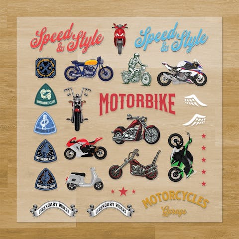 Motorcycles Pressables Pack