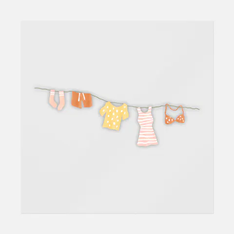 Summer Clothesline Ready-to-Press DTF Transfer