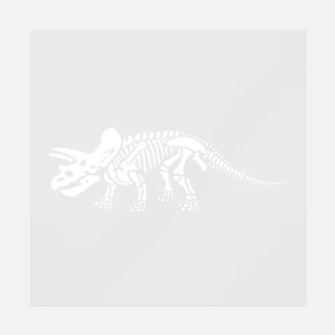 Triceratops Dinosaur Skeleton Ready-to-Press DTF Transfer