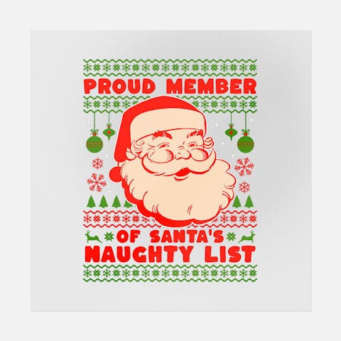 Santa's Naughty List - Christmas Ready-to-Press DTF Transfer