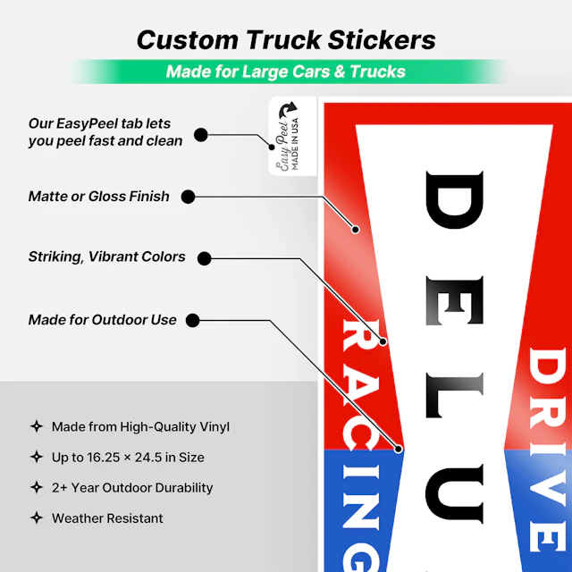 Sticker Tuck Custom Truck Stickers | Design Large Truck Stickers Online