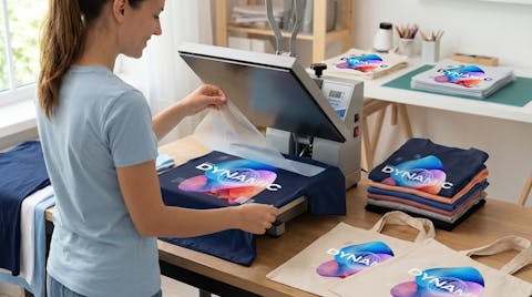 Heatpress or Cricut when Ready. Keep Extras in Storage Forever.