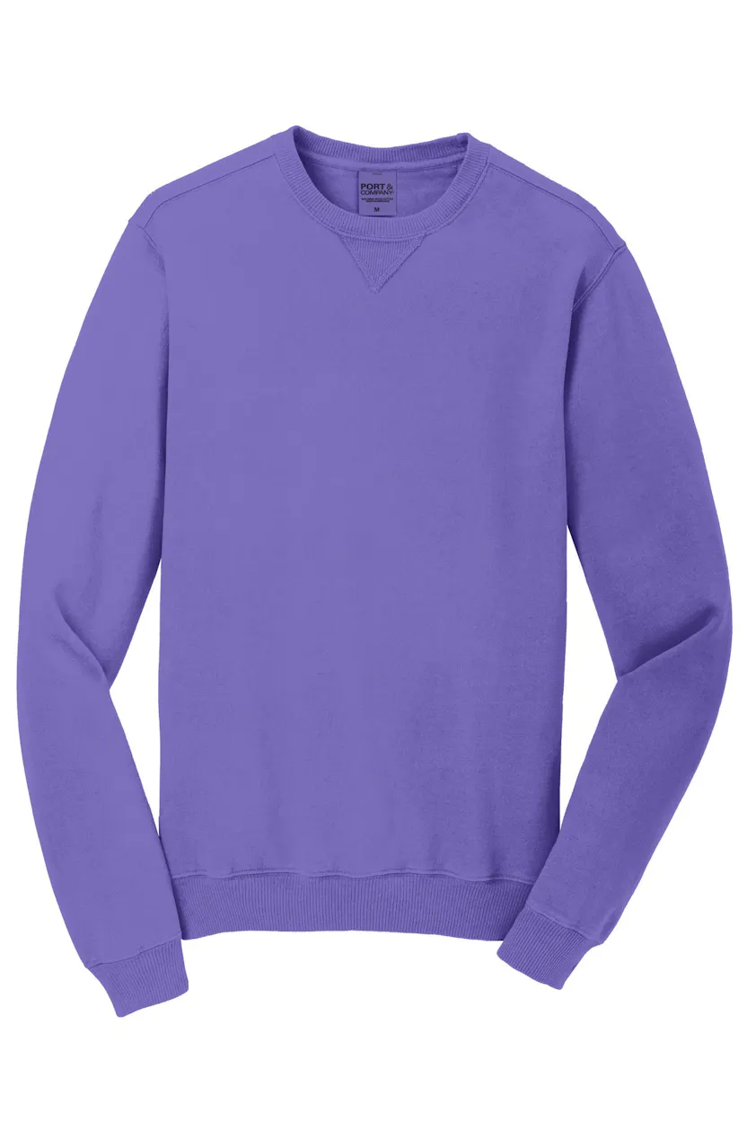 Port & Co PC098 Beach Wash Garment-Dyed Crewneck Sweatshirt