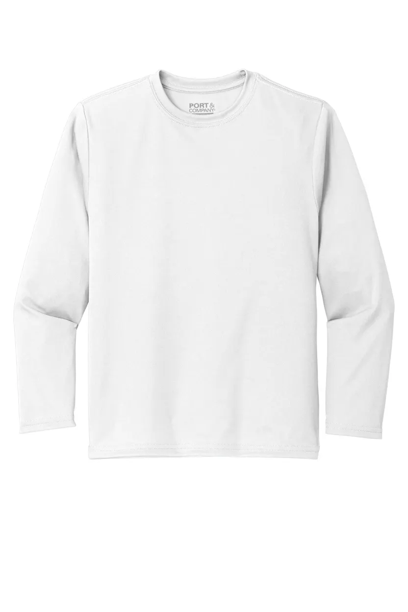 Port & Co PC380YLS Youth Long Sleeve Performance Tee