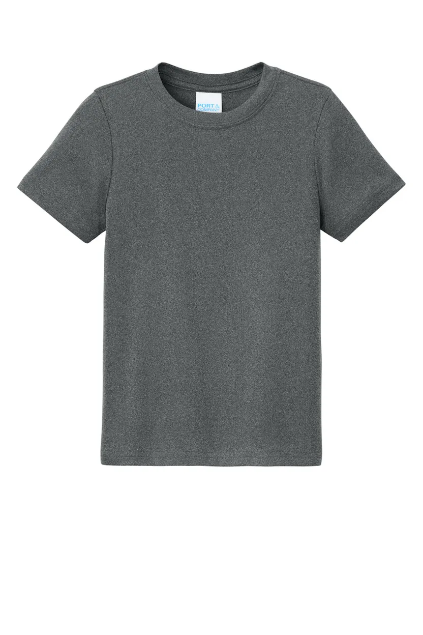 Port & Co PC390Y Youth Heather Performance Tee