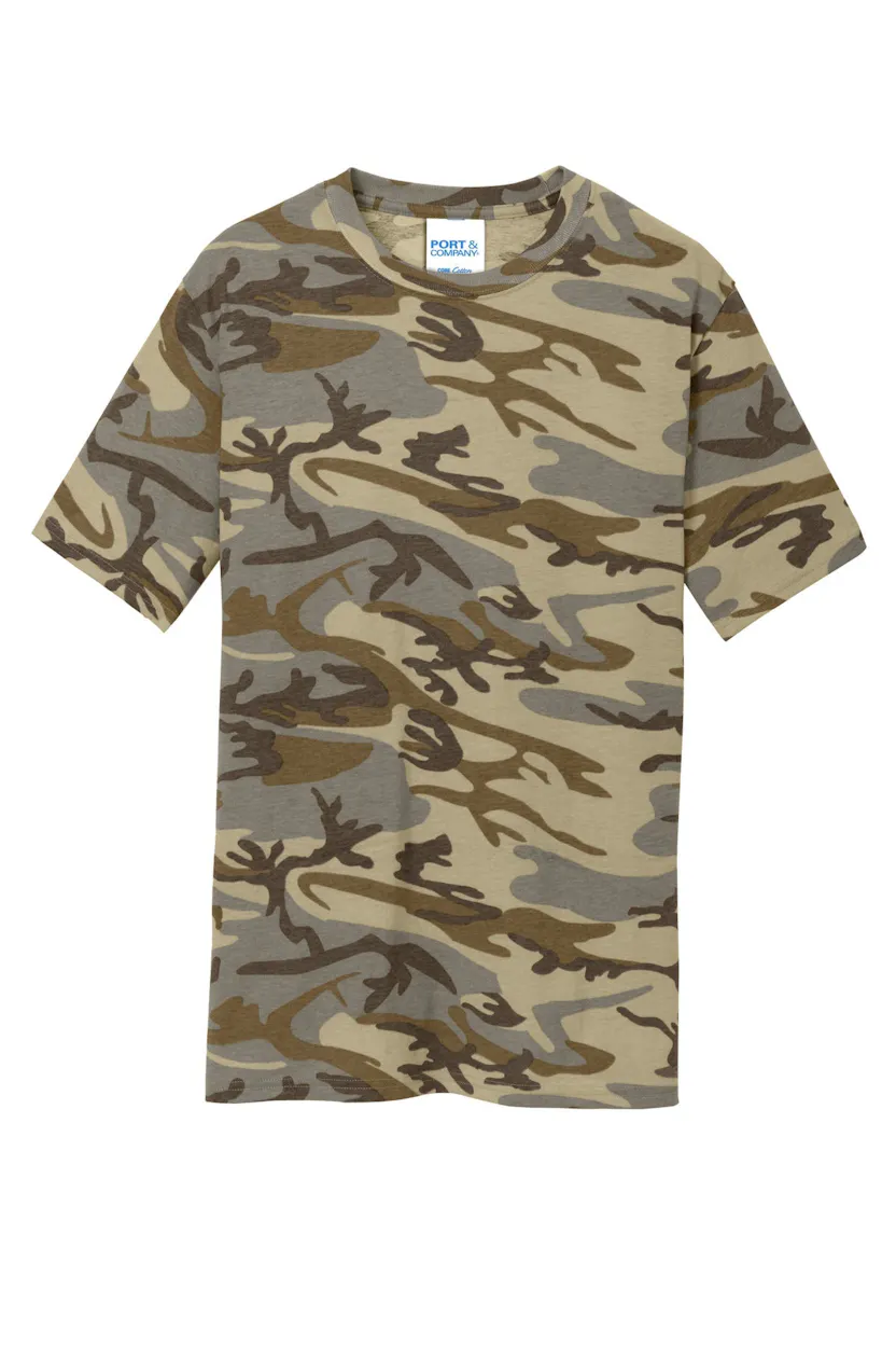 Port & Co PC54C Core Cotton Camo Tee
