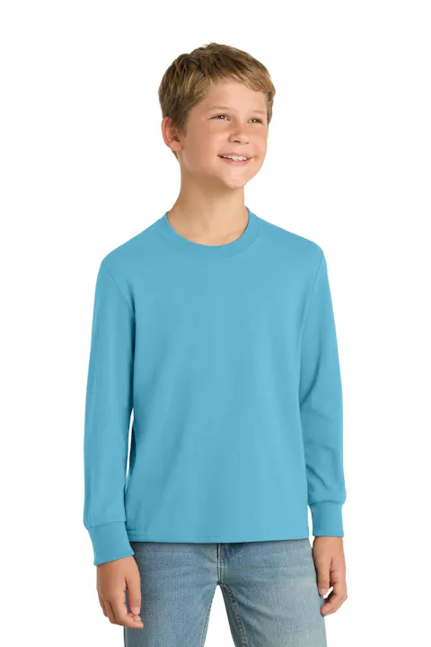 Port & Co PC54YLS Youth Long Sleeve Core Cotton Tee