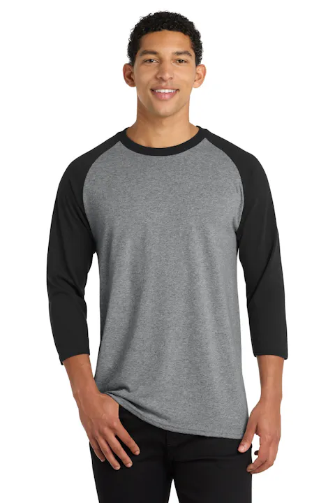 Port & Co PC55RS Core Blend 3/4-Sleeve Raglan Tee