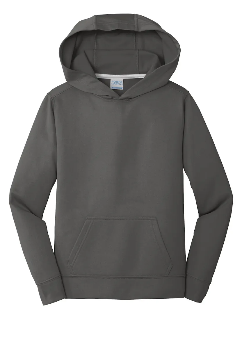 Port & Co PC590YH Youth Performance Fleece Pullover Hooded Sweatshirt