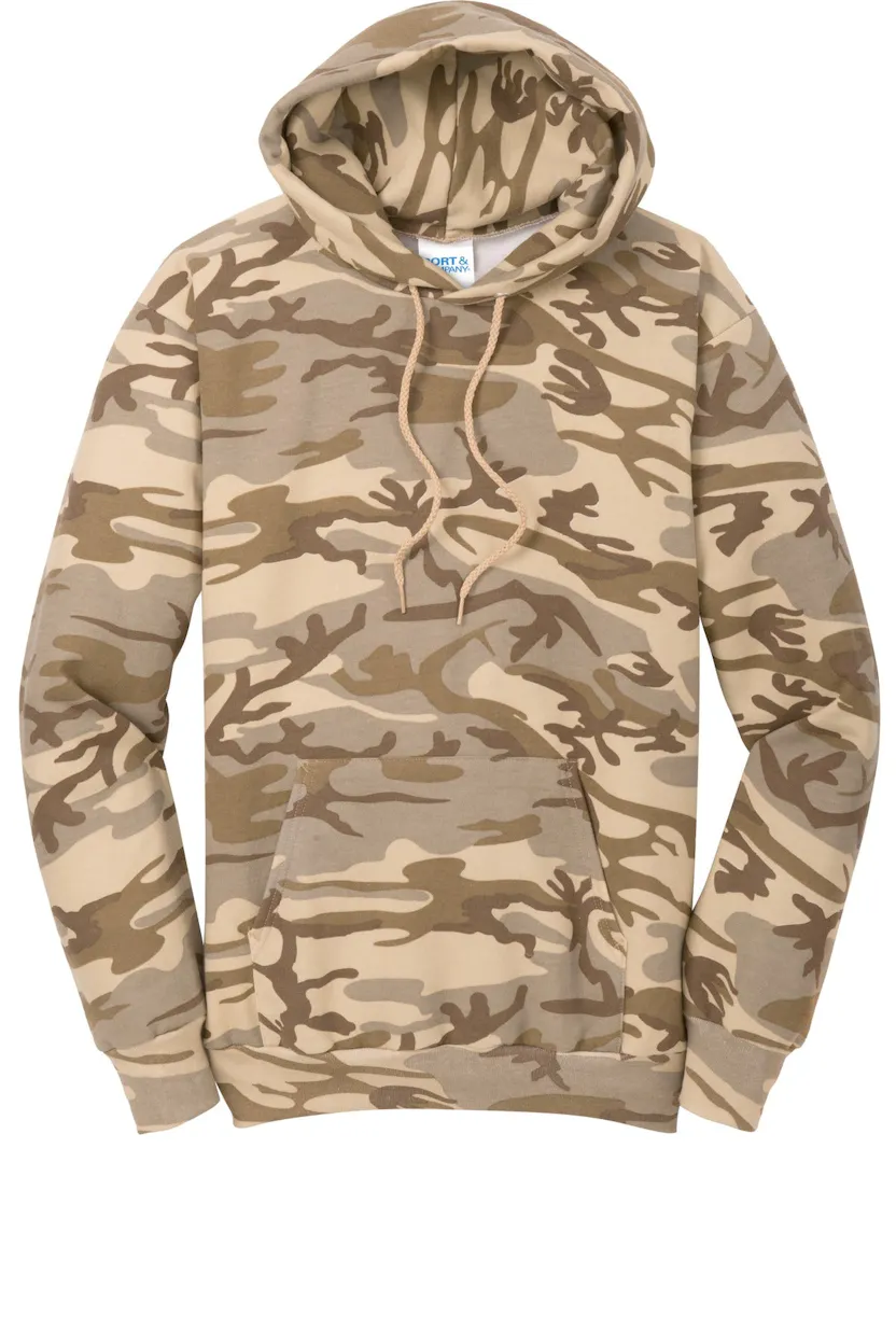 Port & Co PC78HC Core Fleece Camo Pullover Hooded Sweatshirt