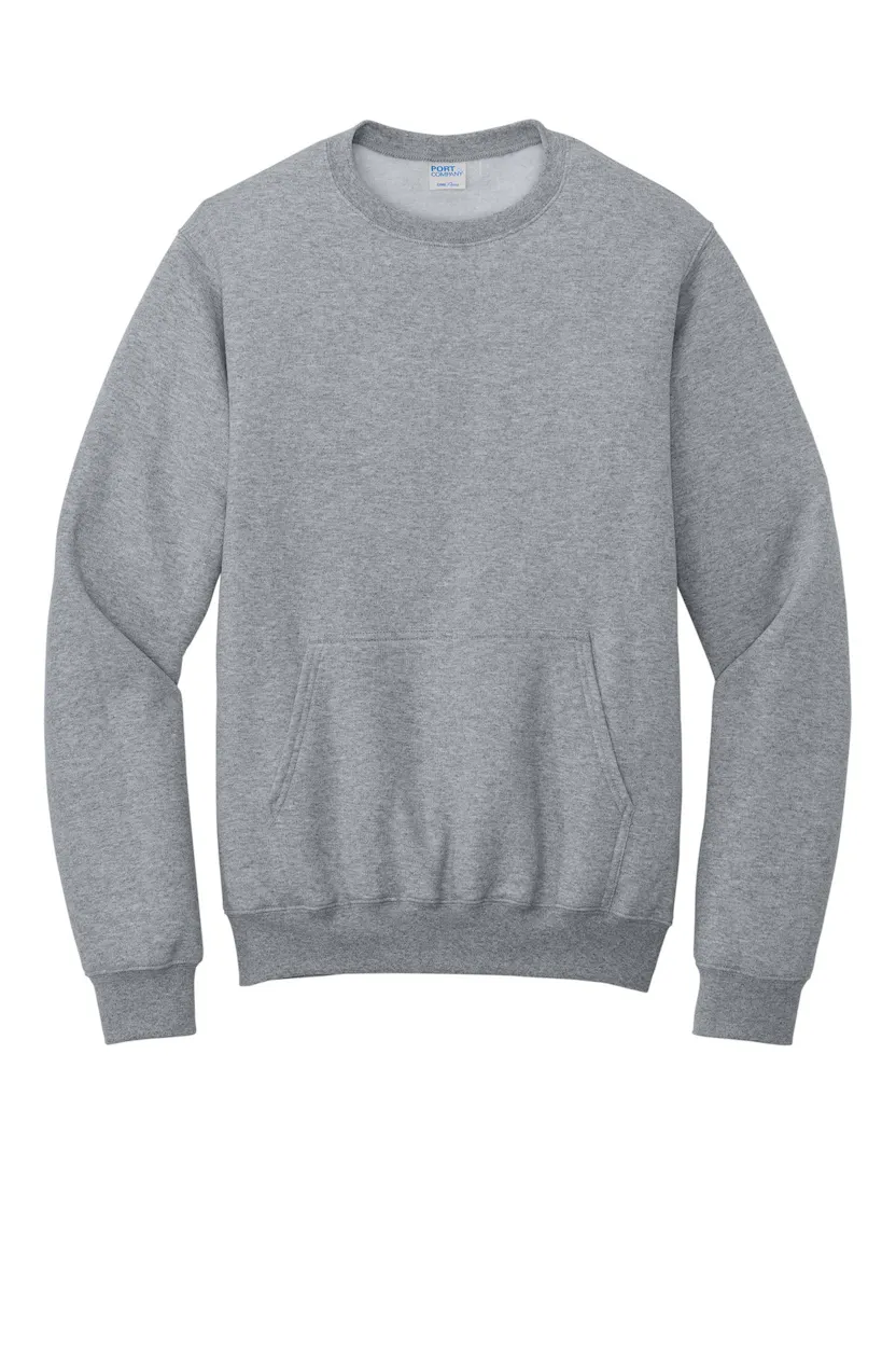 Port & Co PC78PKT Core Fleece Crewneck Pocket Sweatshirt