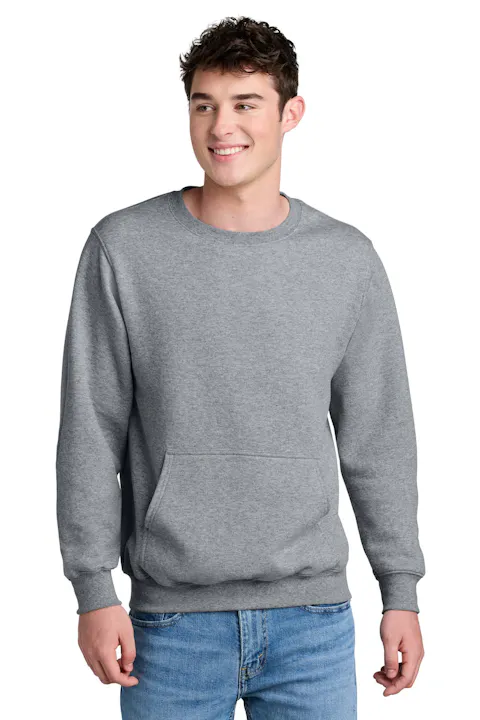 Port & Co PC78PKT Core Fleece Crewneck Pocket Sweatshirt