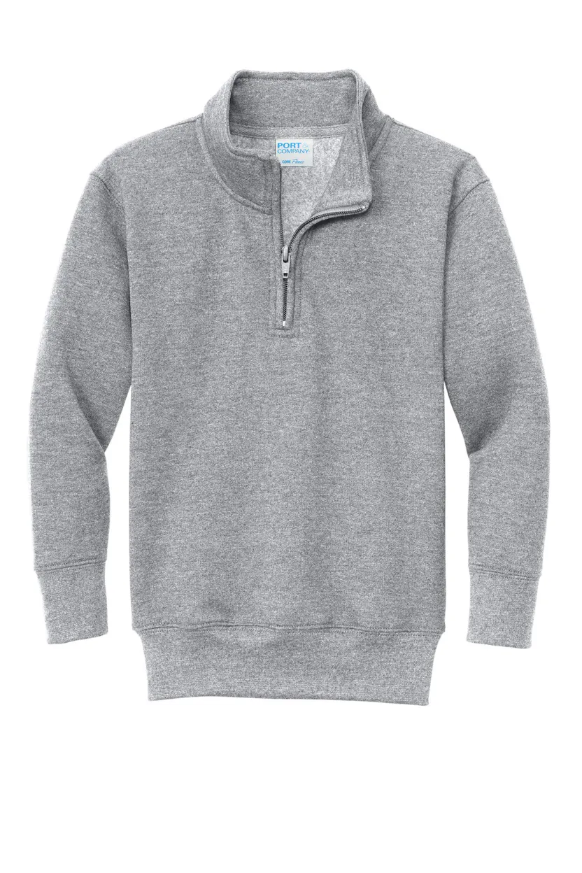 Port & Co PC78YQ Youth Core Fleece 1/4-Zip Pullover Sweatshirt