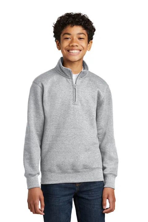 Port & Co PC78YQ Youth Core Fleece 1/4-Zip Pullover Sweatshirt
