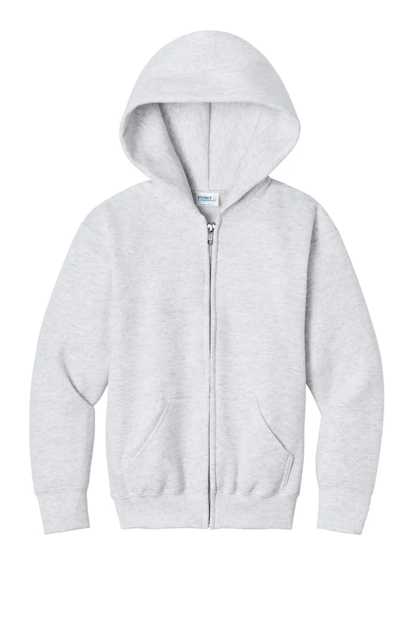 Port & Co PC78YZH Youth Core Fleece Full-Zip Hooded Sweatshirt