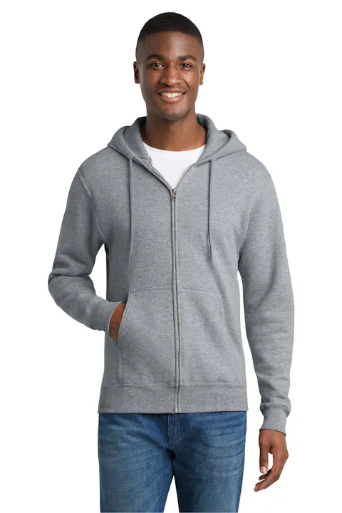 Port & Co PC78ZH Core Fleece Full-Zip Hooded Sweatshirt