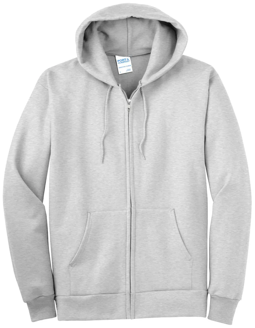 Port & Co PC90ZHT Tall Essential Fleece Full-Zip Hooded Sweatshirt