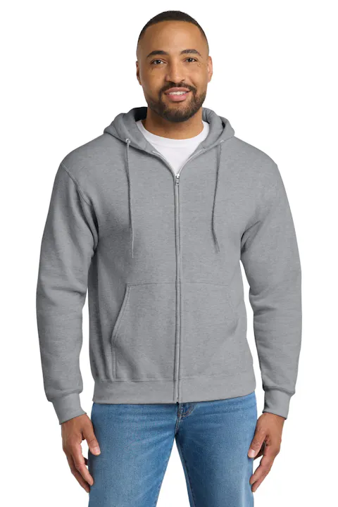 Port & Co PC90ZH Essential Fleece Full-Zip Hooded Sweatshirt